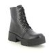 Fly London Lace Up Boots - Black leather - P145140 ELVU ESME LBW