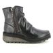 Fly London Ankle Boots - Black leather - P211146 HOLE HIJI MON