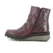 Fly London Ankle Boots - Wine leather - P211146 HOLE HIJI MON