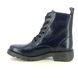 Fly London Lace Up Boots - Navy patent - P144539 RAGI   RONIN