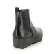 Fly London Wedge Boots - Black leather - P145177 VAZE VIOLET LBC