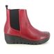 Fly London Wedge Boots - Red leather - P145177 VAZE VIOLET LBC