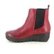 Fly London Wedge Boots - Red leather - P145177 VAZE VIOLET LBC