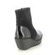 Fly London Wedge Boots - Black patent suede - P501506 YUXI YELLOW