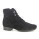 Gabor Heeled Boots - Black Suede - 52.715.37 BOAT LACE WIDE