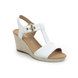 Gabor Wedge Sandals - White Leather - 62.824.60 KAREN