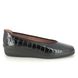 Gabor Comfort Slip On Shoes - Black croc - 06.400.97 PETUNIA