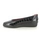 Gabor Comfort Slip On Shoes - Black croc - 06.400.97 PETUNIA