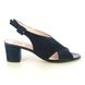 HB Shoes Heeled Sandals - Navy suede - F204973 CROSS STRAP 70