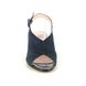 HB Shoes Heeled Sandals - Navy suede - F204973 CROSS STRAP 70