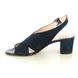 HB Shoes Heeled Sandals - Navy suede - F204973 CROSS STRAP 70