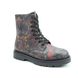 Heavenly Feet Biker Boots - Black floral - AB0003831/46 JUSTINA 2 WOODLAND