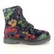 Heavenly Feet Biker Boots - Blue - AB0003831/99 JUSTINA 2 FLORAL