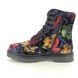 Heavenly Feet Biker Boots - Blue - AB0003831/99 JUSTINA 2 FLORAL