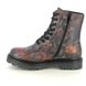 Heavenly Feet Biker Boots - Black floral - AB0003831/46 JUSTINA 2 WOODLAND