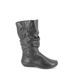 Hotter Mid Calf Boots - Black leather - 9926/31 DERRYMORE 2 WIDE FIT