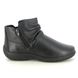 Hotter Ankle Boots - Black leather - 15322/31 MURMUR EX WIDE