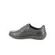 Hotter Comfort Slip On Shoes - Black leather - 9511/30 SUGAR  2 WIDE