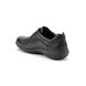 Hotter Comfort Slip On Shoes - Black leather - 9511/30 SUGAR  2 WIDE