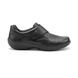 Hotter Comfort Slip On Shoes - Black leather - 9511/30 SUGAR  2 WIDE