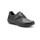 Hotter Comfort Slip On Shoes - Black leather - 9511/30 SUGAR  2 WIDE