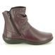 Hotter Ankle Boots - Wine leather - 9503/81 WHISPER 95 E