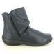 Hotter Ankle Boots - Navy Leather - 1522/71 WHISPER STD FIT