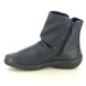 Hotter Ankle Boots - Navy Leather - 1522/71 WHISPER STD FIT