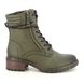 Jana Lace Up Boots - Olive Green - 25267/43722 BARON ABI ZIP