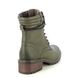 Jana Lace Up Boots - Olive Green - 25267/43722 BARON ABI ZIP