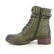 Jana Lace Up Boots - Olive Green - 25267/43722 BARON ABI ZIP