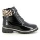 Lotus Lace Up Boots - Black patent - ULB383/42 CHARLESTON ZIP