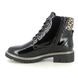 Lotus Lace Up Boots - Black patent - ULB383/42 CHARLESTON ZIP