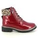 Lotus Lace Up Boots - Red patent - ULB383/84 CHARLESTON ZIP