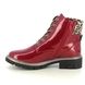 Lotus Lace Up Boots - Red patent - ULB383/84 CHARLESTON ZIP