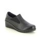 Lotus Wedge Shoes - Black leather - ULS527/31 DELMAR CERASO