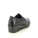 Lotus Wedge Shoes - Black leather - ULS527/31 DELMAR CERASO