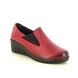 Lotus Wedge Shoes - Red leather - ULS527/80 DELMAR CERASO