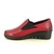 Lotus Wedge Shoes - Red leather - ULS527/80 DELMAR CERASO