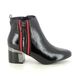 Lotus Heeled Boots - Black patent - ULB418/42 ISSY    STRIPE