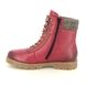 Remonte Lace Up Boots - Red leather - D9378-35 CASTLE GRIP TEX