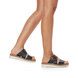 Remonte Slide Sandals - Black leather - D0Q51-00 BILY FLAT SLIDE