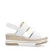 Remonte Wedge Sandals - White - D1P50-80 FLATFORM WEDGE