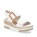 Remonte Wedge Sandals - White - D1P50-80 FLATFORM WEDGE