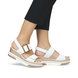 Remonte Wedge Sandals - White - D1P50-80 FLATFORM WEDGE