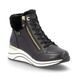 Remonte Hi Tops - Black leather - D0T77-02 RANFU WEDGE TEX