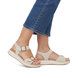 Remonte Comfortable Sandals - Beige leather - D1J51-80 LENIELLA BUCKLE