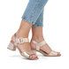 Remonte Heeled Sandals - Rose Gold - D1K51-31 KOOKY  FLARED