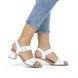 Remonte Heeled Sandals - WHITE LEATHER - D1K51-80 KOOKY FLARED