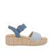 Remonte Wedge Sandals - Blue nubuck - D1N54-12 FLATFORM STITCH